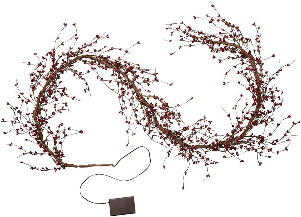 A Delicate Red Christmas Garland