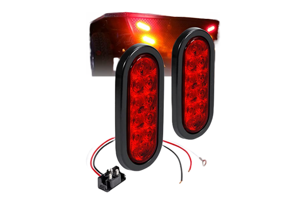 Red Oval LED Tail Light