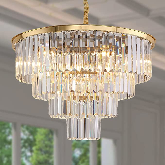 Channel your Inner Bling by Hanging a Tiered Chandelier